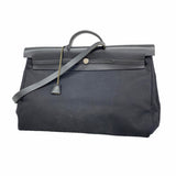 【6ib2425】エルメス ハンドバッグ エールバッグGM トワルオフィシエ ブラック シルバー金具 □C刻印 2wayバッグ【中古】メンズ レディース ユニセックス