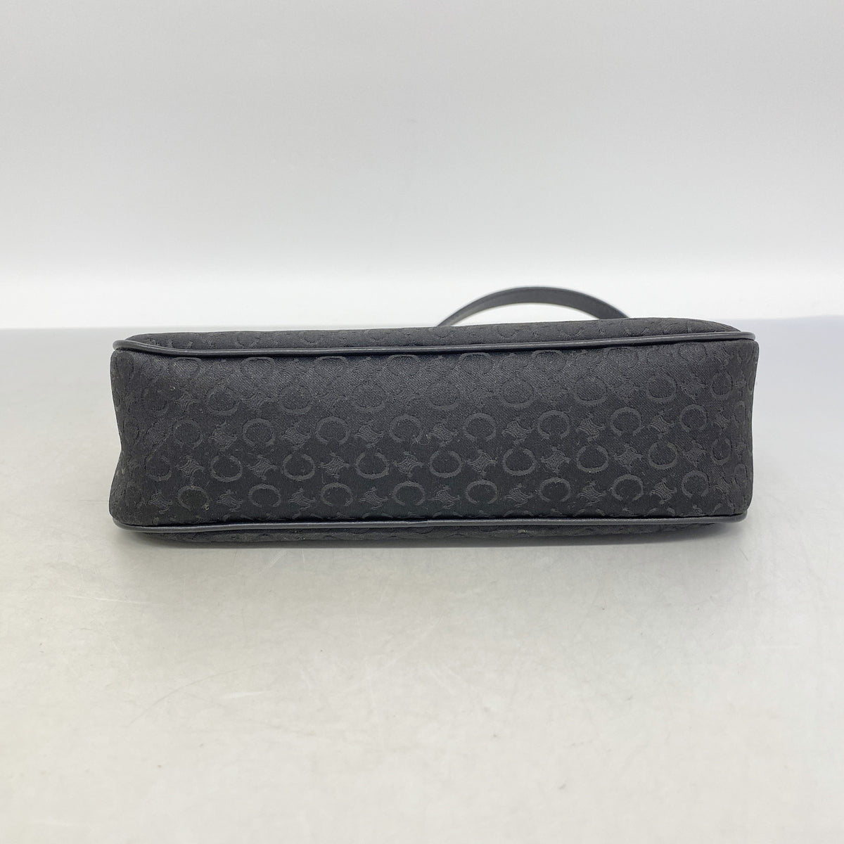 【6ib2426】セリーヌ ポーチ Cマカダム ナイロンキャンバス ブラック シルバー金具【中古】レディース