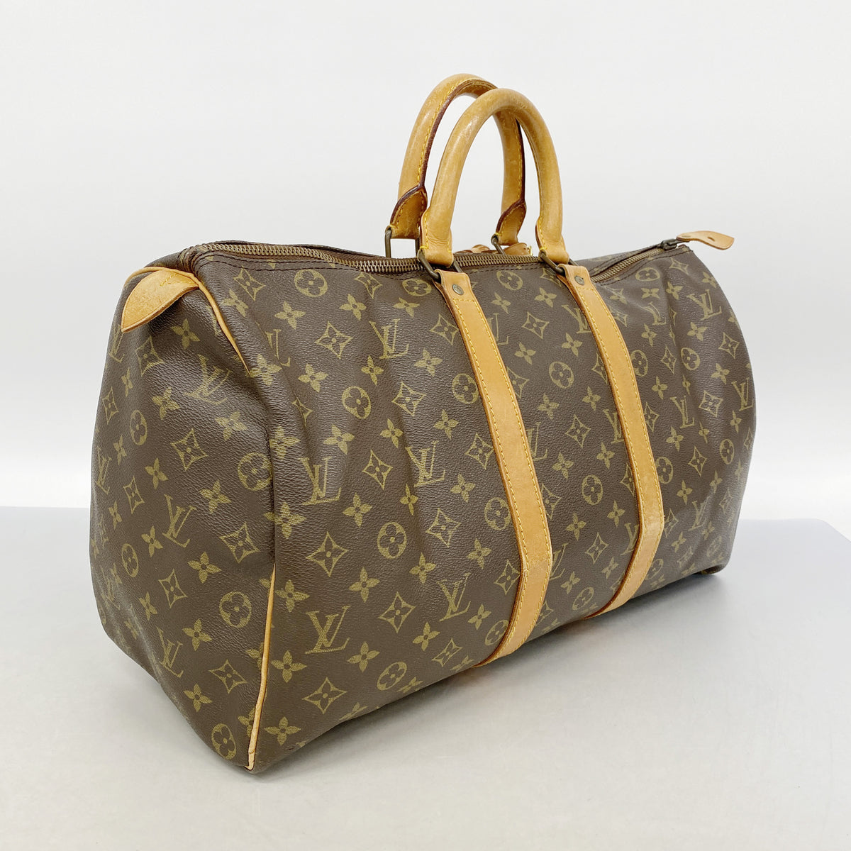 【6ib2428】ルイヴィトン ボストンバッグ モノグラム キーポル45 M41428 ブラウン【中古】メンズ レディース ユニセックス