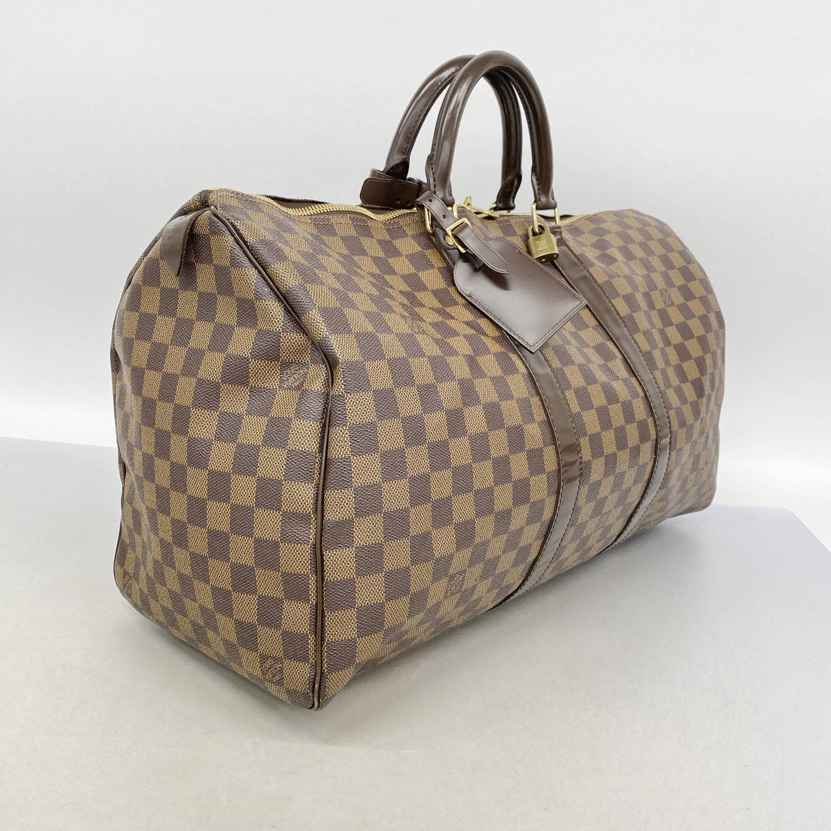 【6ib2429】ルイヴィトン ボストンバッグ ダミエ キーポル50 N41427 エベヌ【中古】メンズ レディース ユニセックス