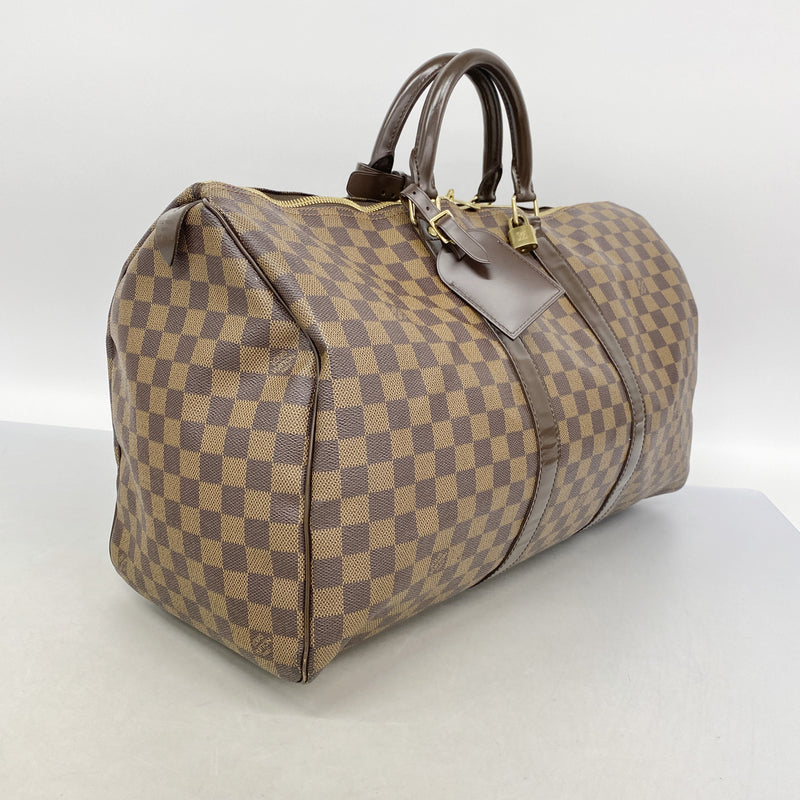 【6ib2429】ルイヴィトン ボストンバッグ ダミエ キーポル50 N41427 エベヌ【中古】メンズ レディース ユニセックス