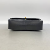 【6ib2435-h】シャネル ショルダーバッグ ダイアナ チェーンショルダー ラムスキン ブラック ゴールド金具【中古】レディース