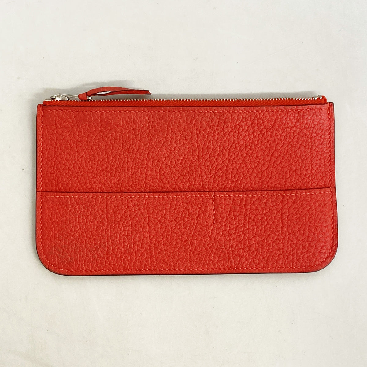 【6ib2446】エルメス 長財布 ドゴンGM トゴ ルージュピヴォワンヌ シルバー金具 □R刻印【中古】メンズ レディース ユニセックス