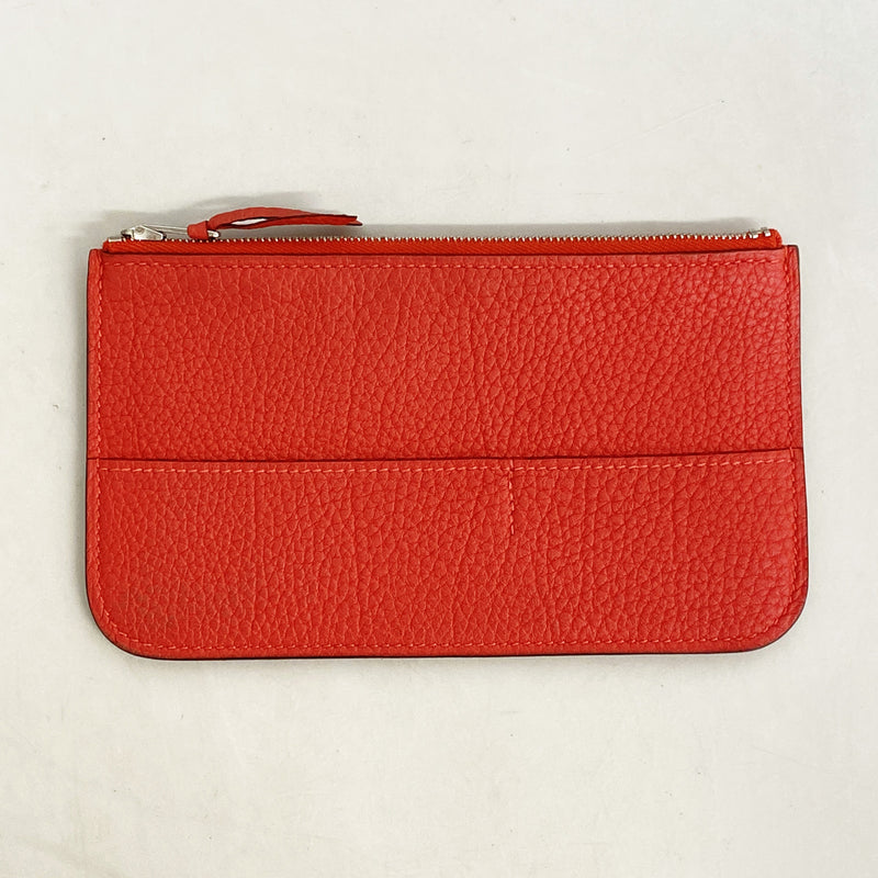 【6ib2446】エルメス 長財布 ドゴンGM トゴ ルージュピヴォワンヌ シルバー金具 □R刻印【中古】メンズ レディース ユニセックス