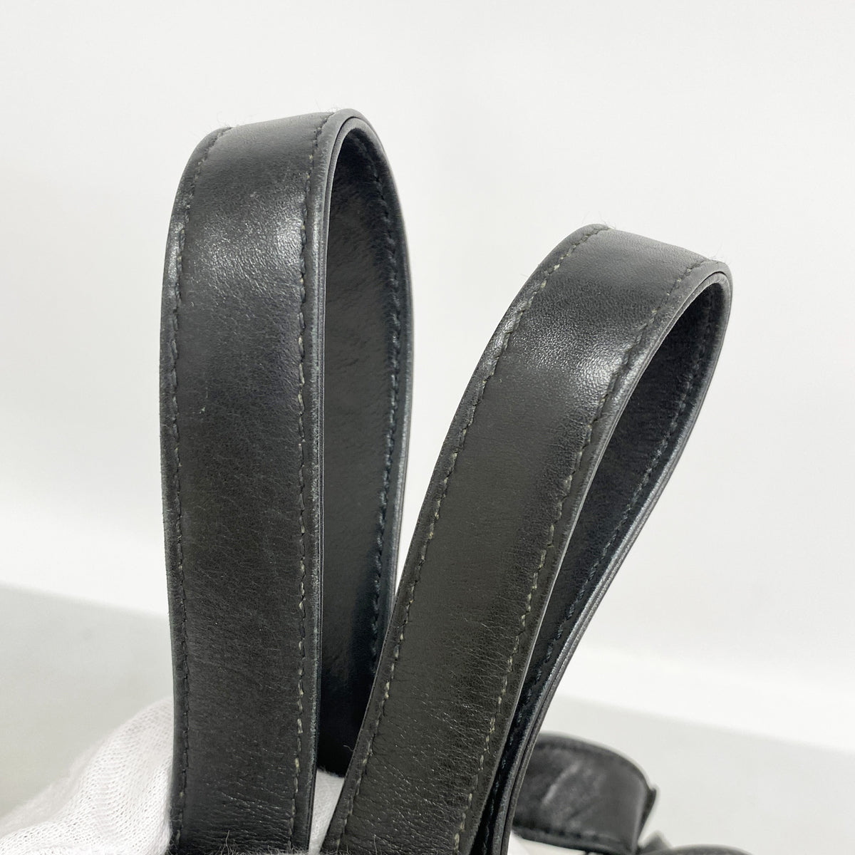 【6ib2466】シャネル トートバッグ ラムスキン ブラック ゴールド金具【中古】レディース