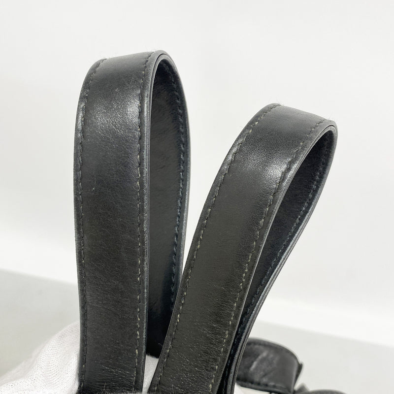 【6ib2466】シャネル トートバッグ ラムスキン ブラック ゴールド金具【中古】レディース