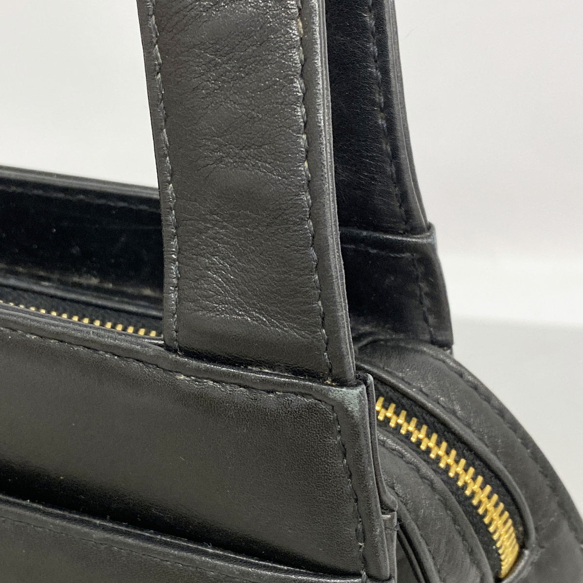 【6ib2466】シャネル トートバッグ ラムスキン ブラック ゴールド金具【中古】レディース
