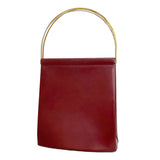 【6ib2484】カルティエ ショルダーバッグ トリニティ レザー ボルドー ゴールド/シルバー金具【中古】レディース