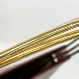 【6ib2484】カルティエ ショルダーバッグ トリニティ レザー ボルドー ゴールド/シルバー金具【中古】レディース