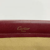 【6ib2484】カルティエ ショルダーバッグ トリニティ レザー ボルドー ゴールド/シルバー金具【中古】レディース