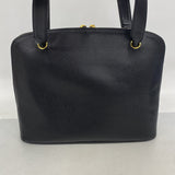 【6ib2487】シャネル ショルダーバッグ キャビアスキン ブラック ゴールド金具【中古】レディース