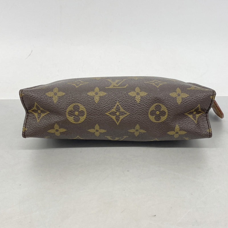 【6ib2491】ルイヴィトン ポーチ モノグラム ポッシュトワレット19 M47544 ブラウン【中古】レディース
