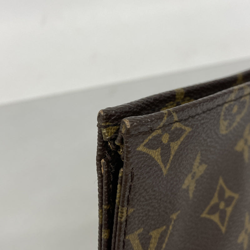 【6ib2491】ルイヴィトン ポーチ モノグラム ポッシュトワレット19 M47544 ブラウン【中古】レディース