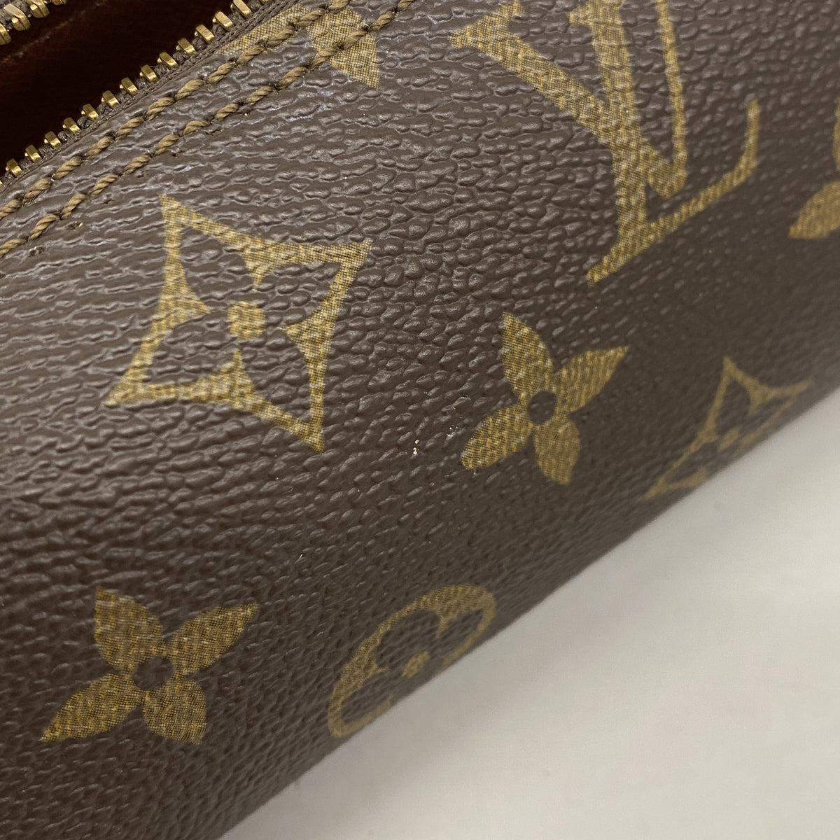 【6ib2492】ルイヴィトン ペンケース モノグラム トゥルースロンド M47630 ブラウン【中古】レディース