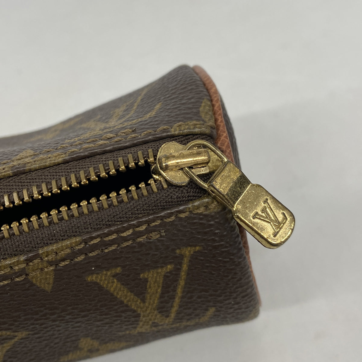 【6ib2492】ルイヴィトン ペンケース モノグラム トゥルースロンド M47630 ブラウン【中古】レディース