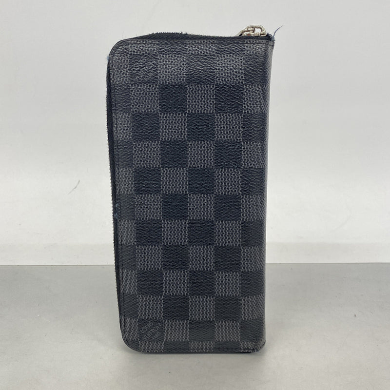 【6ib2494】ルイヴィトン 長財布 ダミエ・グラフィット ジッピーウォレットヴェルティカル N63095 ブラック グレー 旧型【中古】メンズ