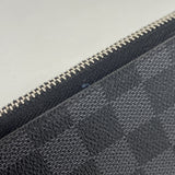 【6ib2494】ルイヴィトン 長財布 ダミエ・グラフィット ジッピーウォレットヴェルティカル N63095 ブラック グレー 旧型【中古】メンズ