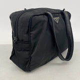【6ib2498】プラダ トートバッグ テスート ナイロン ブラック シルバー金具【中古】レディース