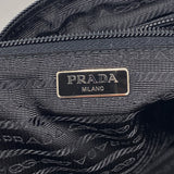 【6ib2498】プラダ トートバッグ テスート ナイロン ブラック シルバー金具【中古】レディース