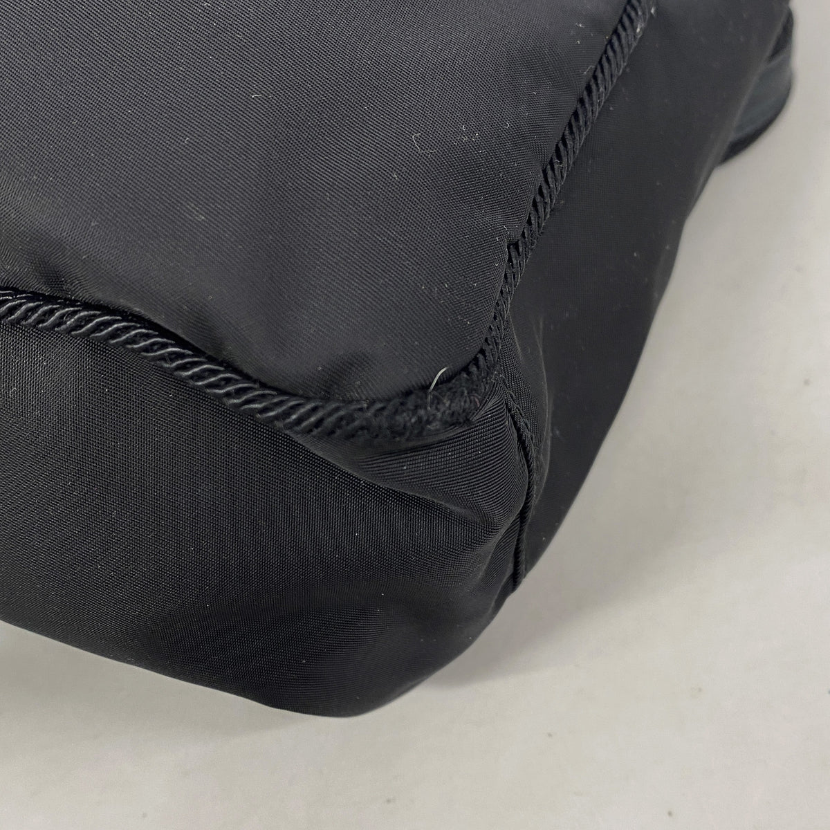 【6ib2498】プラダ トートバッグ テスート ナイロン ブラック シルバー金具【中古】レディース