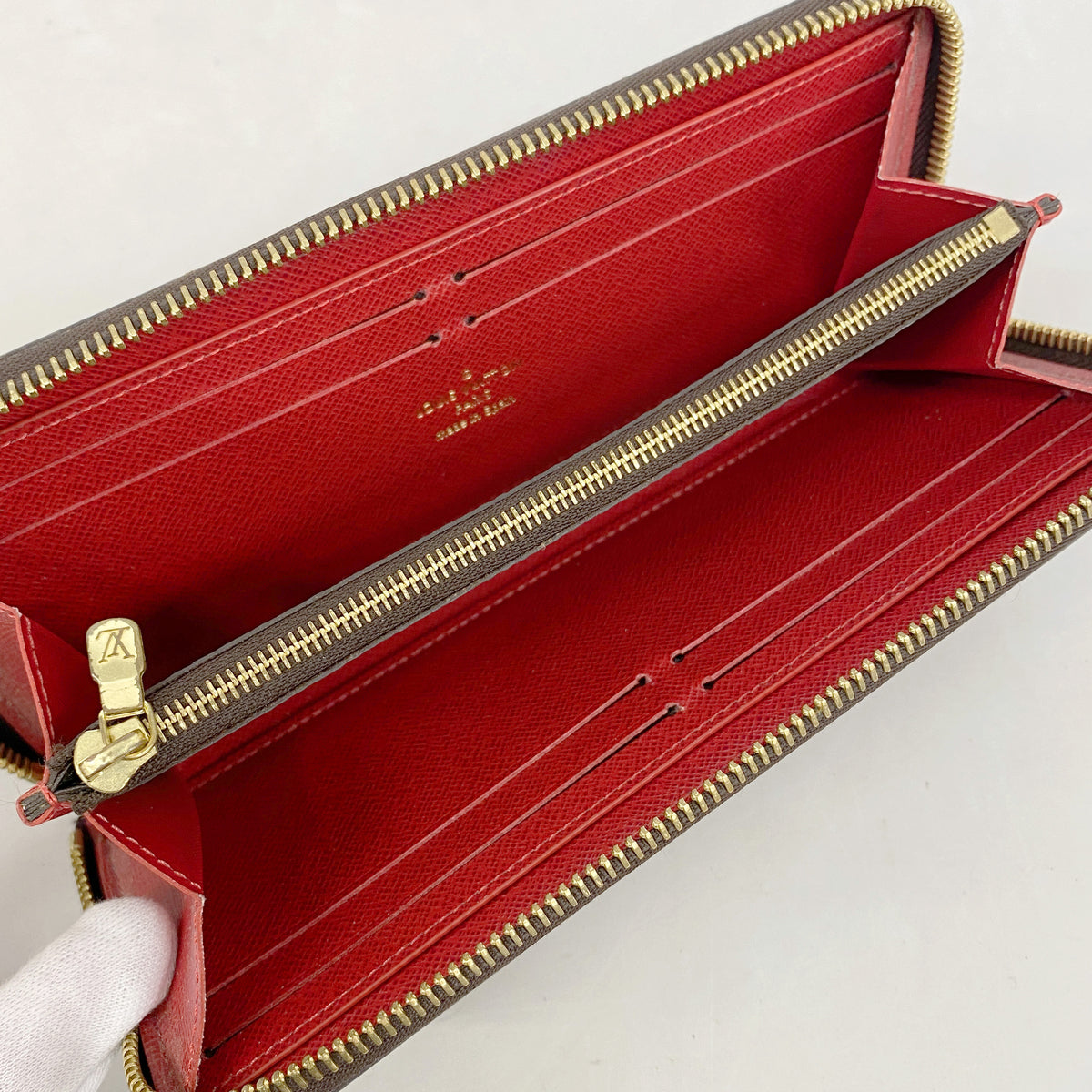 【6ib2513】ルイヴィトン 長財布 ダミエ ポルトフォイユクレマンス N60534 スリーズ【中古】レディース