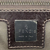 【6ib2518】フェンディ ハンドバッグ ズッカ ナイロンキャンバス ブラウン シルバー金具【中古】レディース