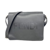 【6ib2536】フェンディ ショルダーバッグ レザー ブラック シルバー金具【中古】レディース