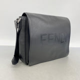 【6ib2536】フェンディ ショルダーバッグ レザー ブラック シルバー金具【中古】レディース