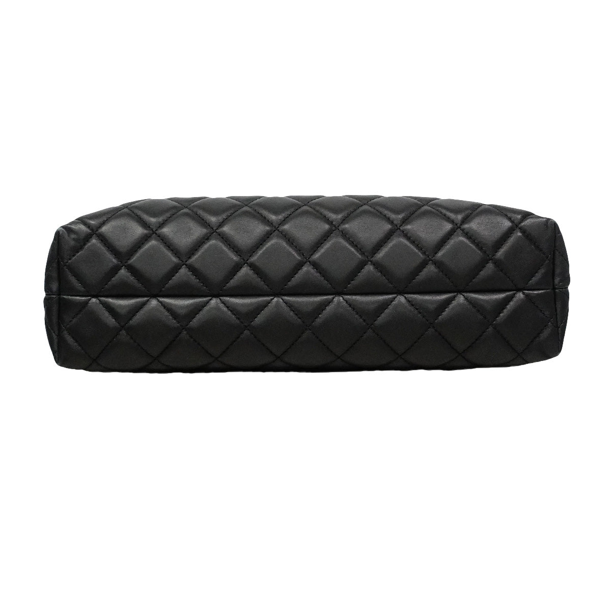 【6ib2554-h】シャネル トートバッグ マトラッセ ラムスキン ブラック シルバー金具【中古】レディース