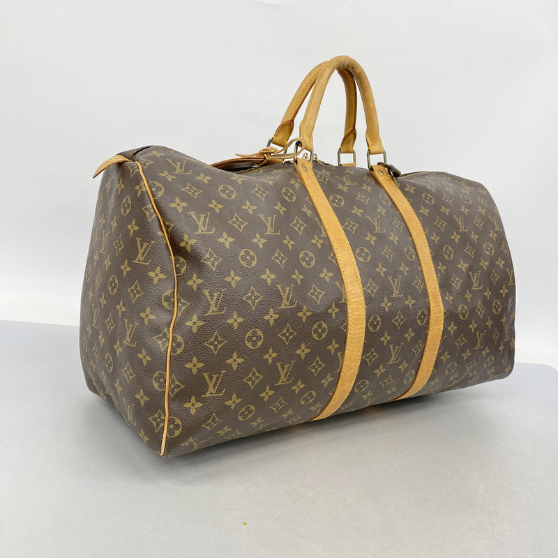 【6ib2567】ルイヴィトン ボストンバッグ モノグラム キーポル55 M41424 ブラウン【中古】メンズ レディース ユニセックス