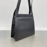 【6ib2597】シャネル トートバッグ ラムスキン ブラック ゴールド金具【中古】レディース