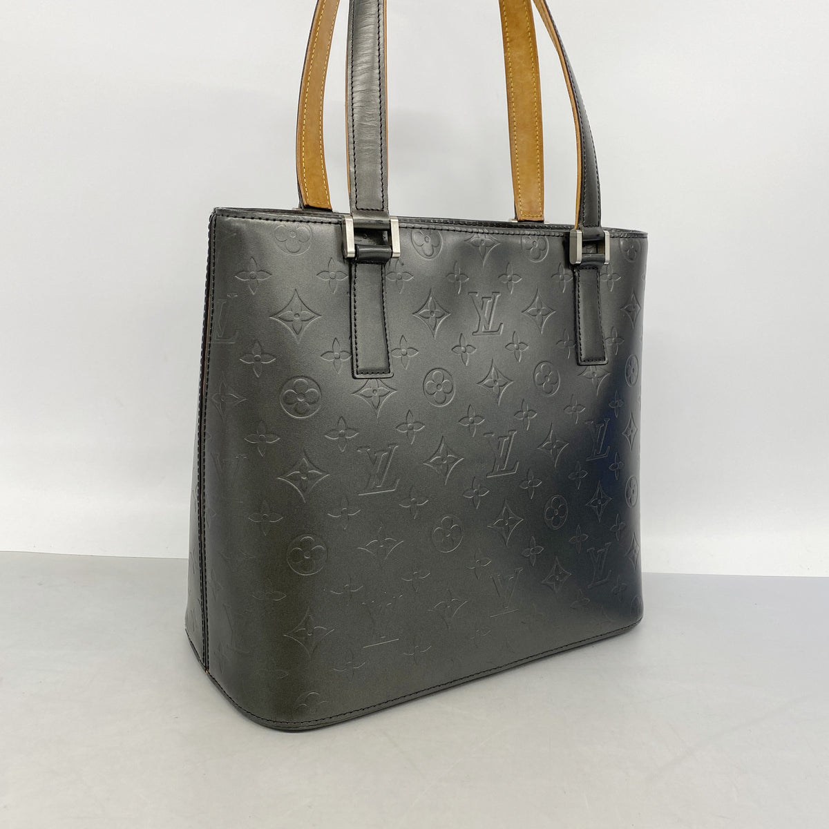 【6ib2602】ルイヴィトン トートバッグ モノグラム・マット ストックトン M55112 ノワール【中古】レディース