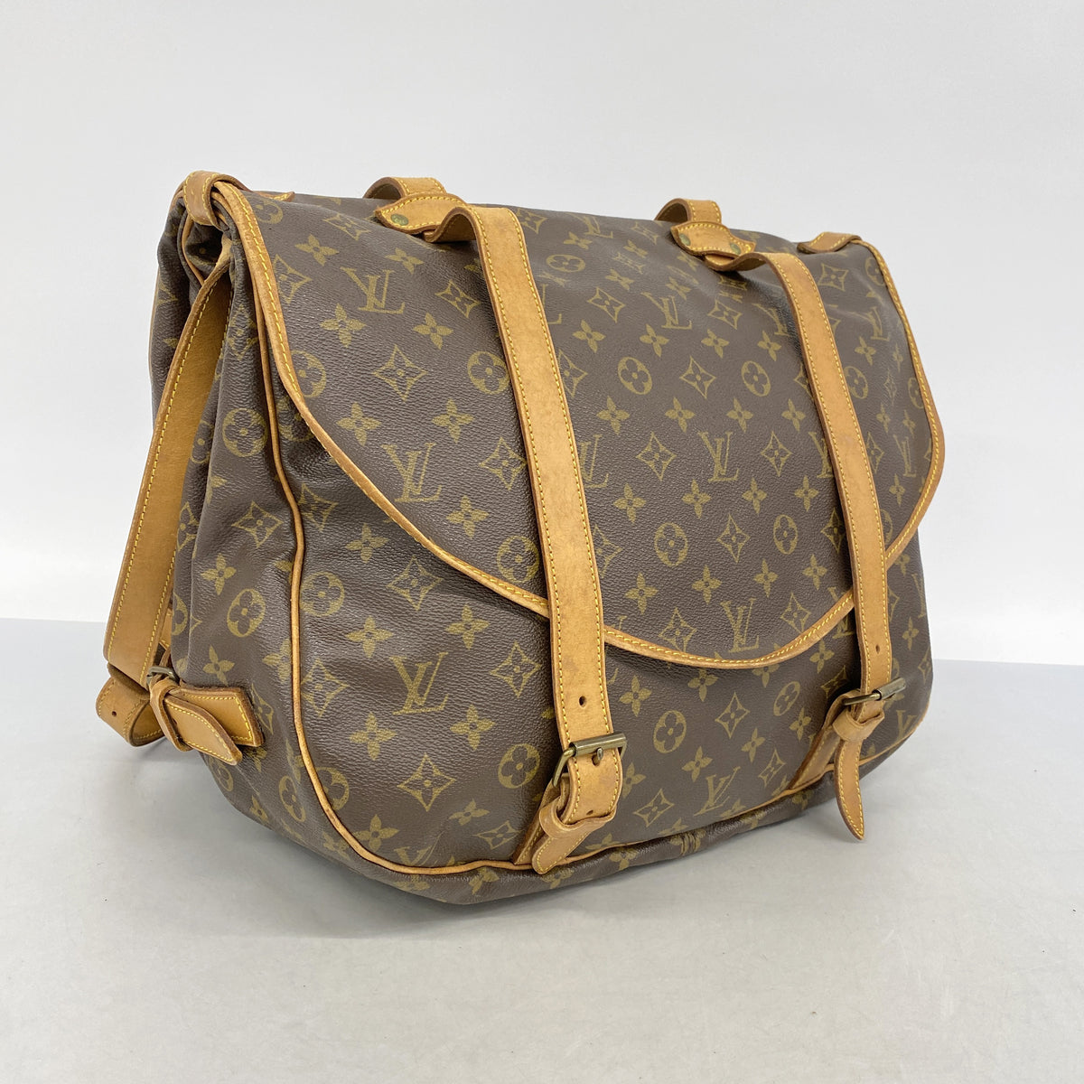 【6ib2619】ルイヴィトン ショルダーバッグ モノグラム ソミュール43 M42252 ブラウン【中古】レディース