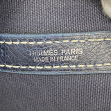 【6ib2626】エルメス トートバッグ ガーデンパーティPM トワルオフィシエ ネイビー シルバー金具 □I刻印【中古】レディース