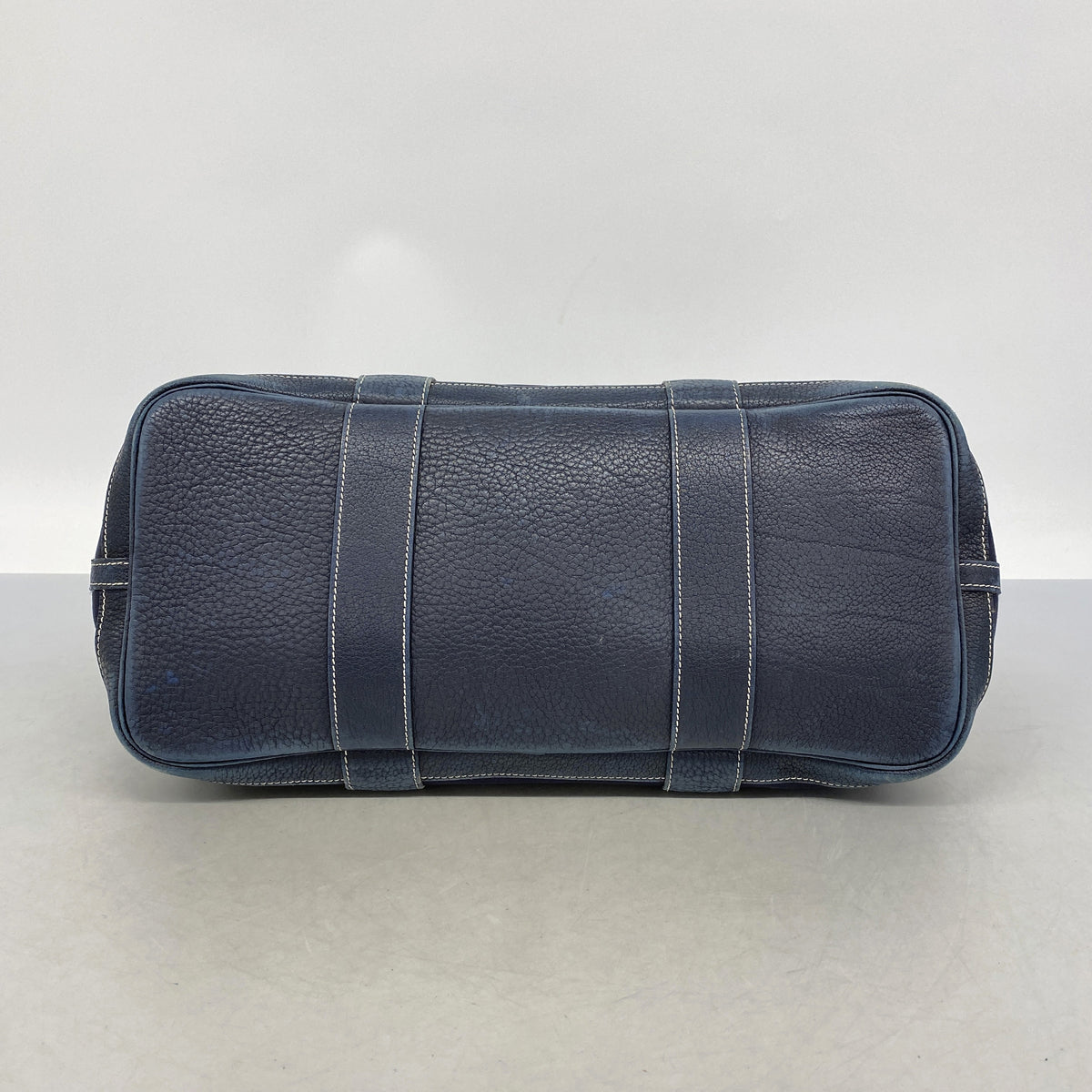 【6ib2626】エルメス トートバッグ ガーデンパーティPM トワルオフィシエ ネイビー シルバー金具 □I刻印【中古】レディース