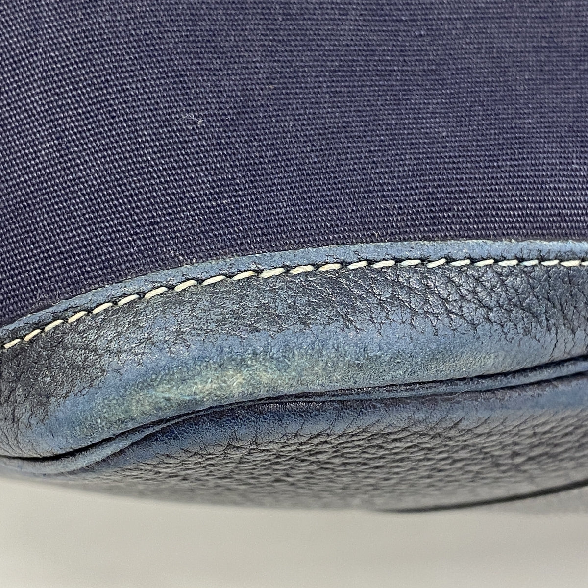 【6ib2626】エルメス トートバッグ ガーデンパーティPM トワルオフィシエ ネイビー シルバー金具 □I刻印【中古】レディース