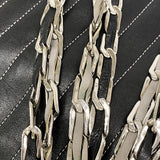 【6ib2629】シャネル チェーントート マドモアゼル ラムスキン ブラック シルバー金具【中古】レディース