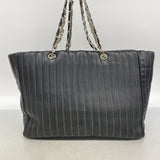 【6ib2629】シャネル チェーントート マドモアゼル ラムスキン ブラック シルバー金具【中古】レディース