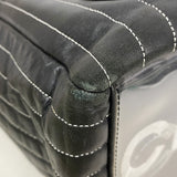 【6ib2629】シャネル チェーントート マドモアゼル ラムスキン ブラック シルバー金具【中古】レディース