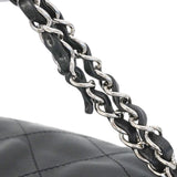 【6ib2637】シャネル ショルダーバッグ マトラッセ チェーンショルダー ラムスキン ブラック シルバー金具【中古】レディース