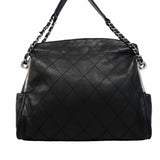 【6ib2637】シャネル ショルダーバッグ マトラッセ チェーンショルダー ラムスキン ブラック シルバー金具【中古】レディース