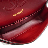 【6ib2641-h】シャネル ショルダーバッグ マトラッセ Wフラップ Wチェーン ラムスキン ブラック ゴールド金具【中古】レディース