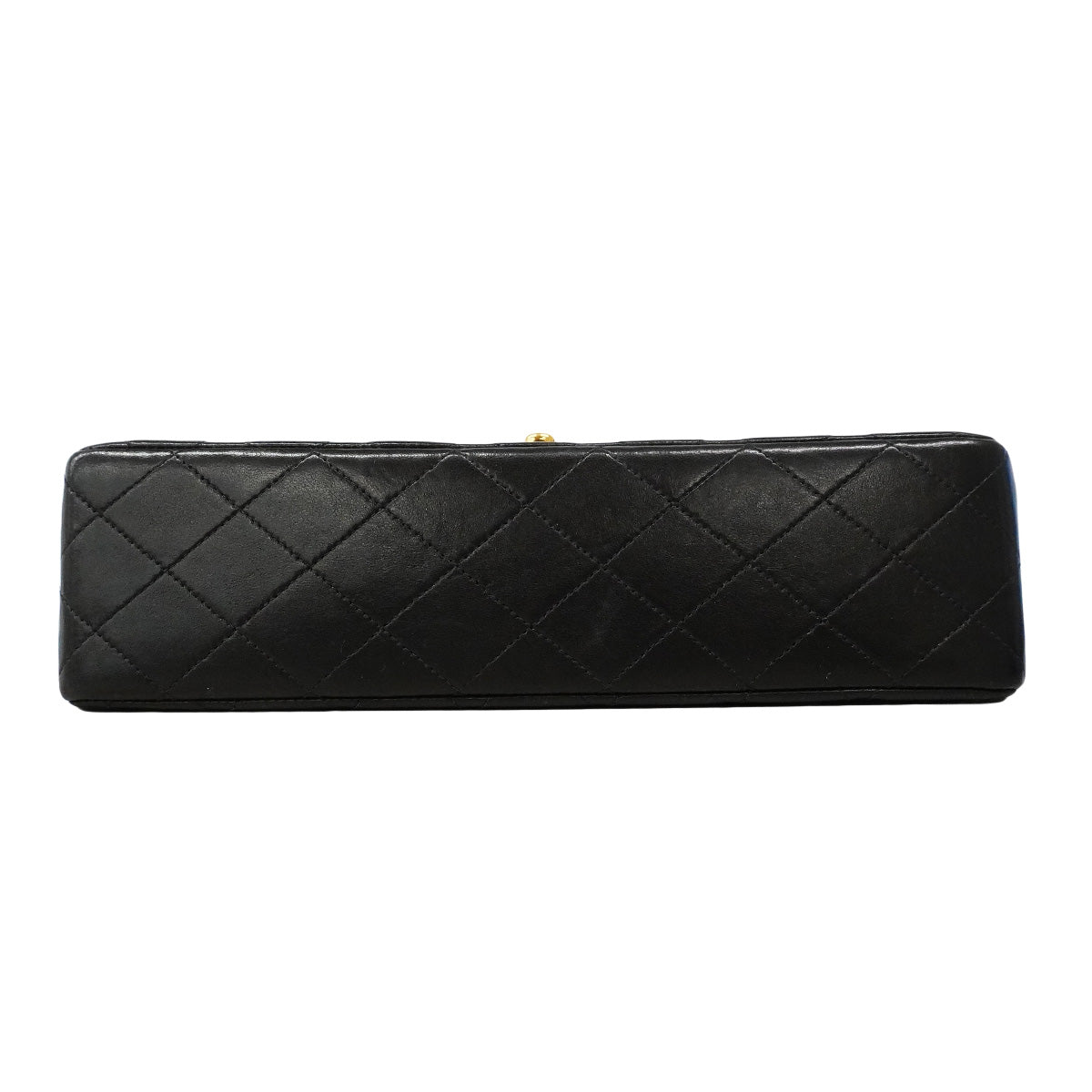 【6ib2641-h】シャネル ショルダーバッグ マトラッセ Wフラップ Wチェーン ラムスキン ブラック ゴールド金具【中古】レディース