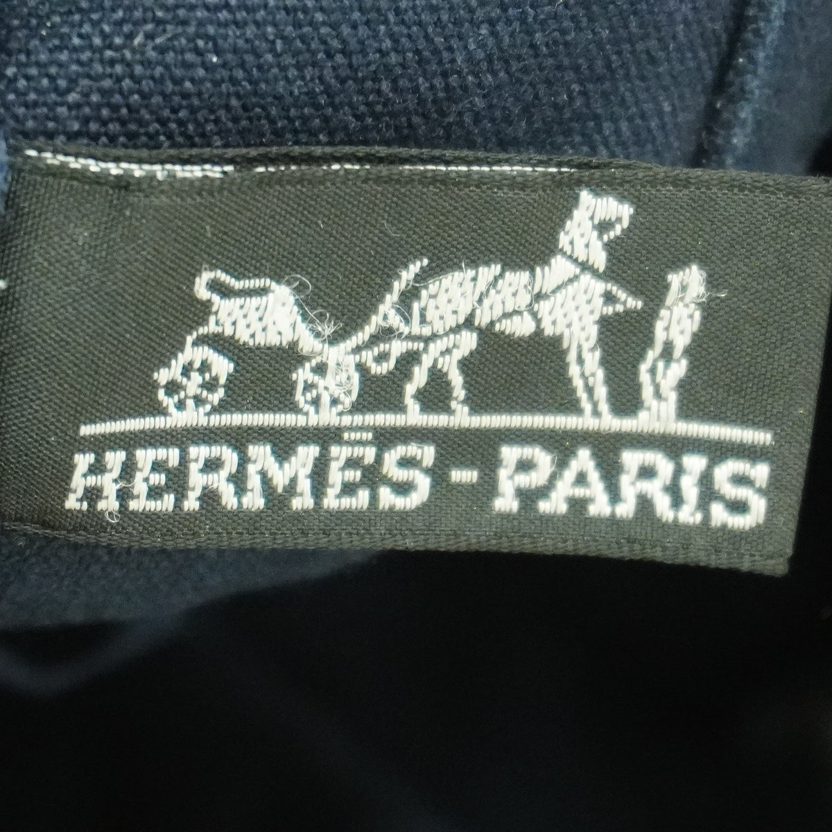 【6ib2642】エルメス トートバッグ フールトゥMM キャンバス ネイビー シルバー金具【中古】メンズ レディース ユニセックス
