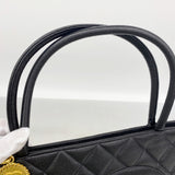 【6ib2652】シャネル トートバッグ 復刻トート キャビアスキン ブラック ゴールド金具【中古】レディース