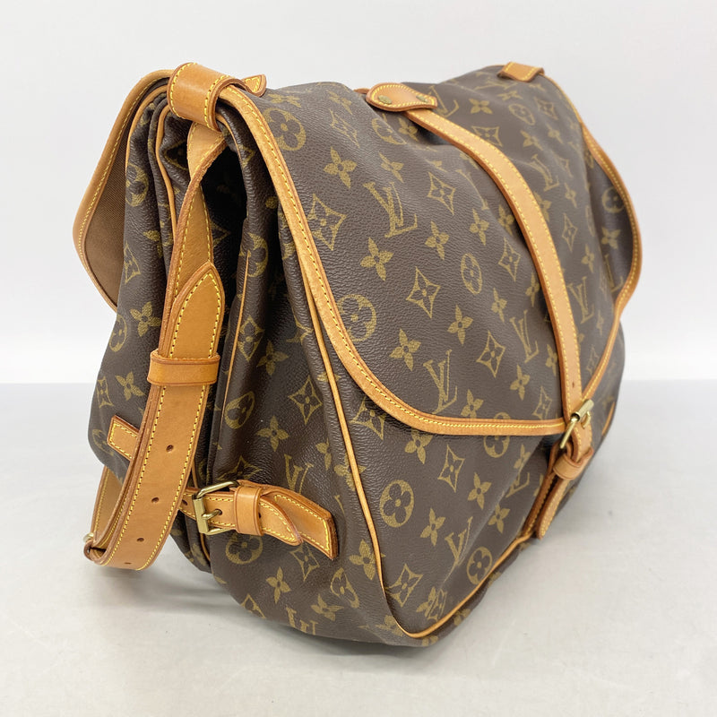 【6ib2653】ルイヴィトン ショルダーバッグ モノグラム ソミュール35 M42254 ブラウン【中古】レディース