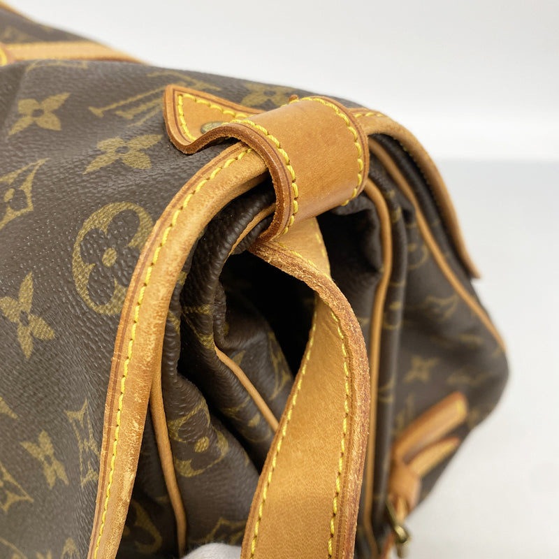 【6ib2653】ルイヴィトン ショルダーバッグ モノグラム ソミュール35 M42254 ブラウン【中古】レディース
