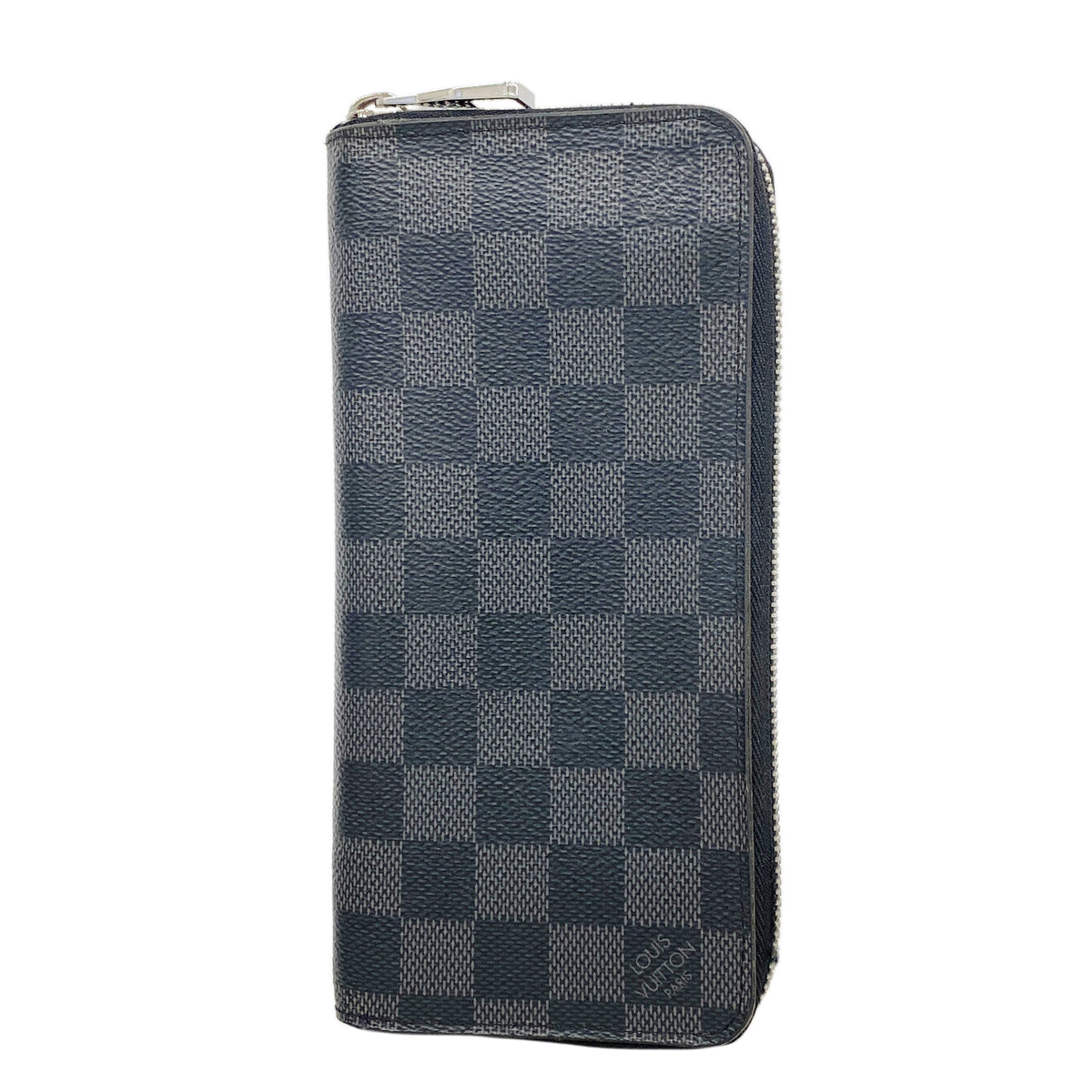 【6ib2658】ルイヴィトン 長財布 ダミエ・グラフィット ジッピーウォレットヴェルティカル N63095 ブラック グレー【中古】メンズ