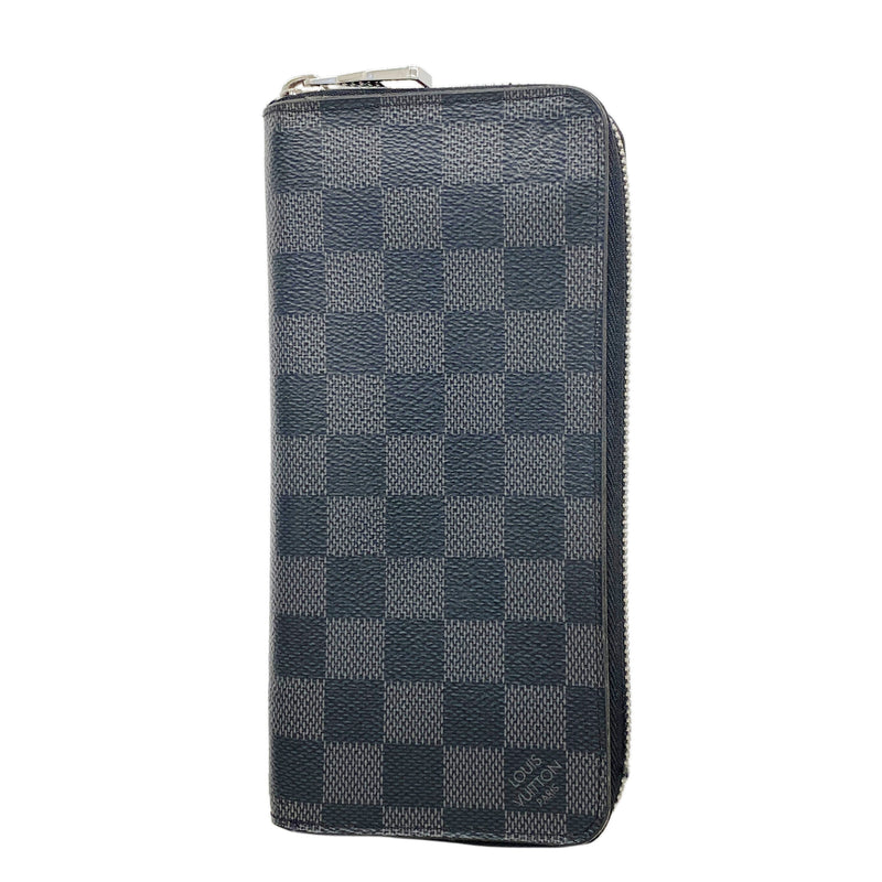 【6ib2658】ルイヴィトン 長財布 ダミエ・グラフィット ジッピーウォレットヴェルティカル N63095 ブラック グレー【中古】メンズ
