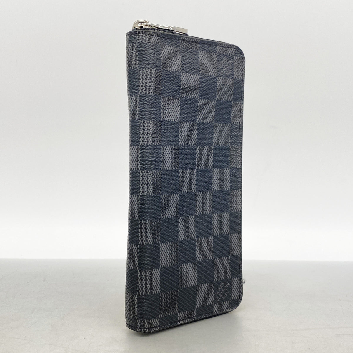 【6ib2658】ルイヴィトン 長財布 ダミエ・グラフィット ジッピーウォレットヴェルティカル N63095 ブラック グレー【中古】メンズ